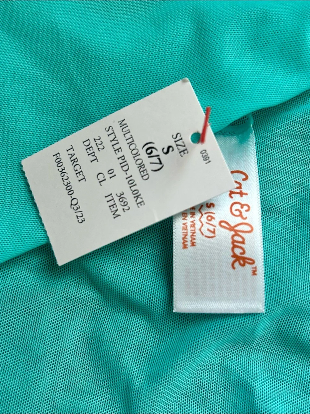 NWT ✨Cat & Jack Turquoise Floral Halter Swimsuit with skirt